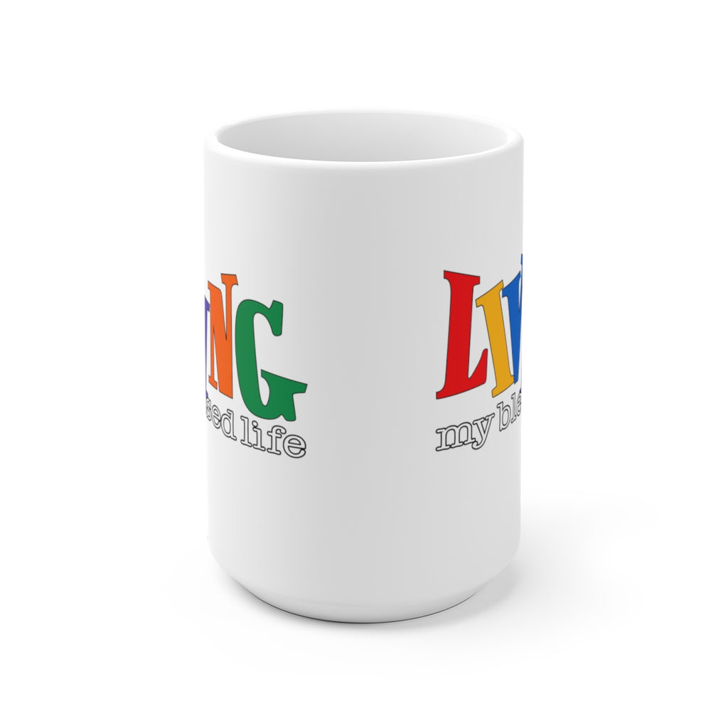 "Blessed Life" - White Ceramic Mug