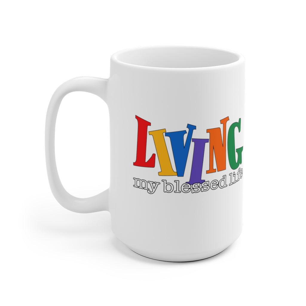 "Blessed Life" - White Ceramic Mug