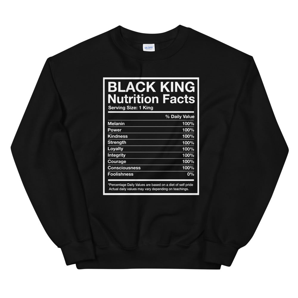 Black King Nutrition Facts - Sweatshirt