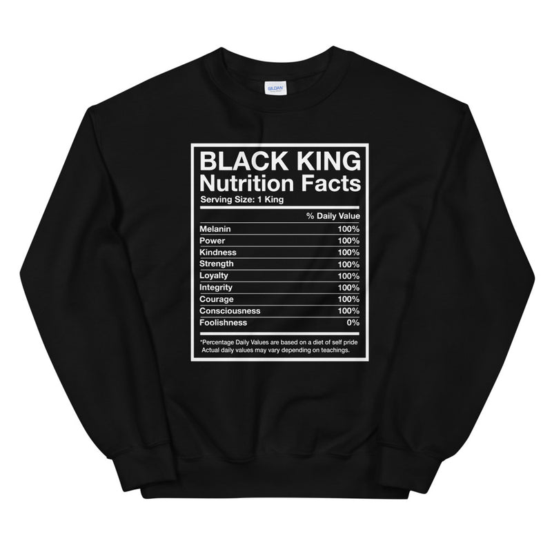 Black King Nutrition Facts - Sweatshirt
